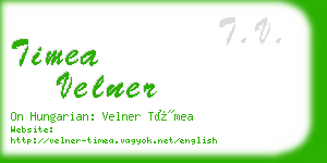 timea velner business card